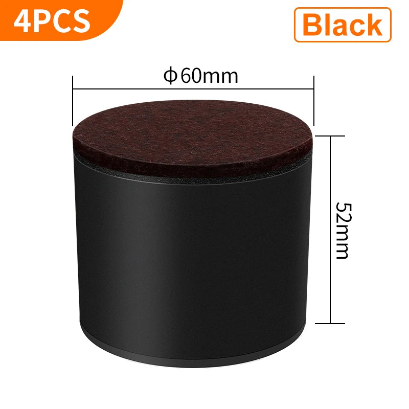 support meubles acier noir protecteur sol anti rayure adhésif 3m