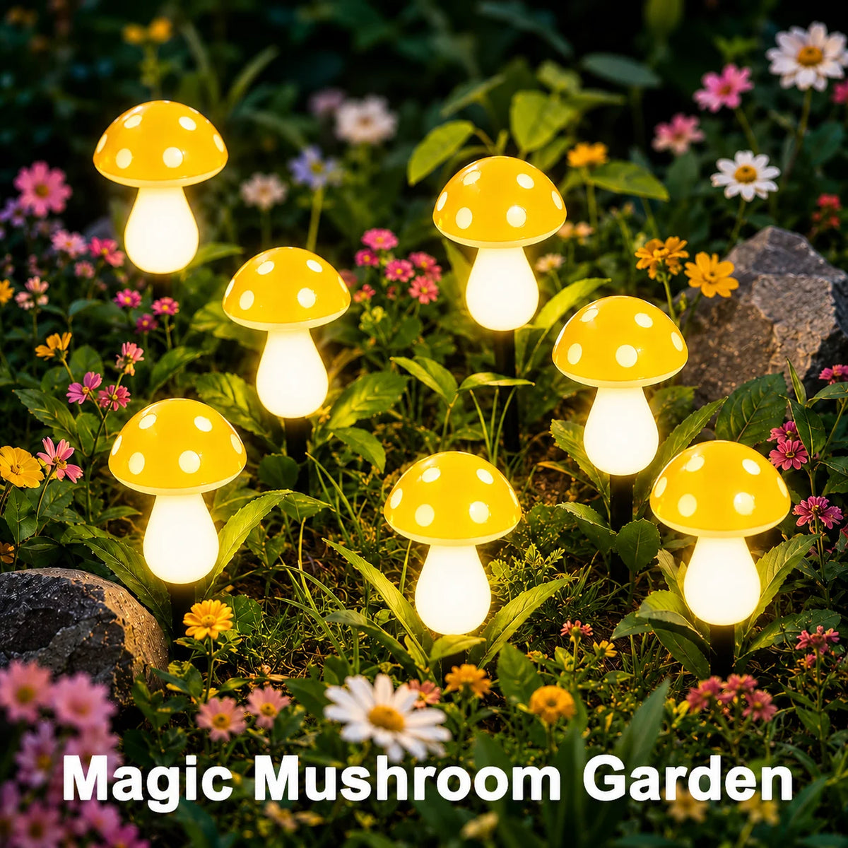 lampe solaire jardin champignon décoratif piquet extérieur led couleur halloween cour jardin extérieur