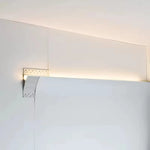 éclairage intérieur led barre lumineuse aluminium blanc moderne clips chambre coucher