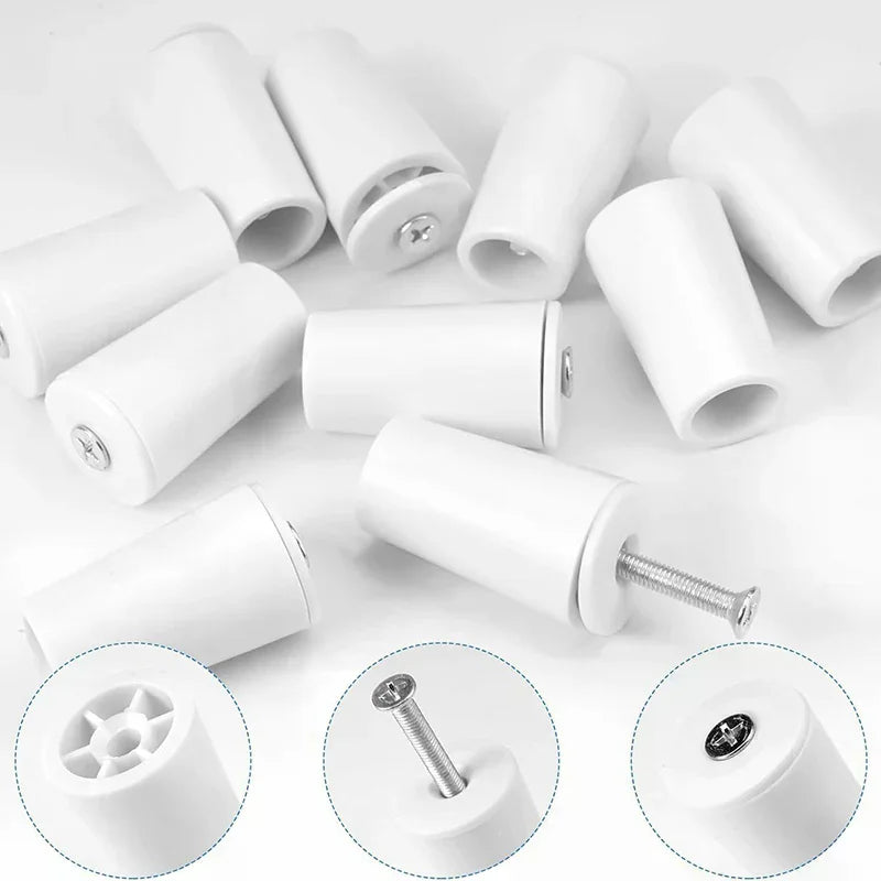 fentes rideau blanches rondes modernes vis fixations pieces joint store fenetre 8pc