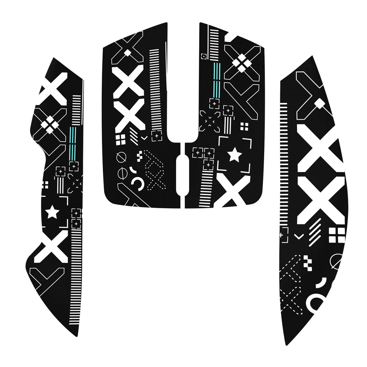 souris jeu cuir antidérapant graphique blanc moderne adhésif feuillets antidérapants cable usb bluetooth