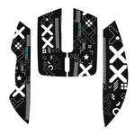 souris jeu cuir antidérapant graphique blanc moderne adhésif feuillets antidérapants cable usb bluetooth