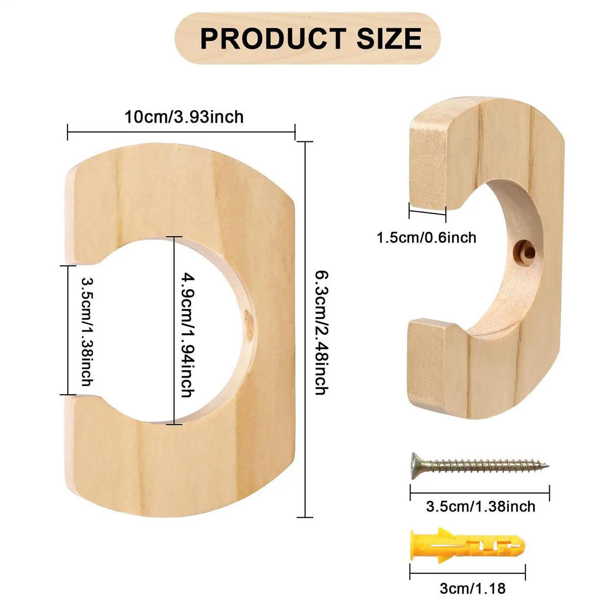 supports muraux bois pagaies réglables murale intérieur décoration naturelle rustic