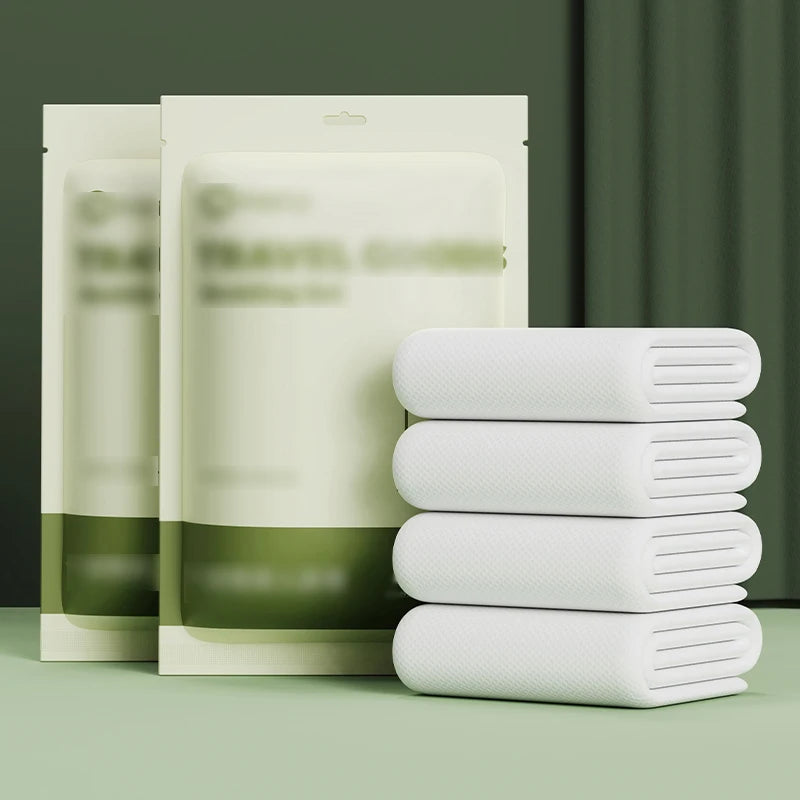 drap plat jetable lit voyage coton polyester solide minimaliste affaires sacs serviettes blanches