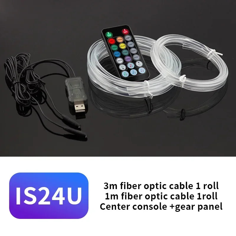 Ruban led flexible car interior ambiance lumière usb adhésive multiple couleurs moderne lumineuse
