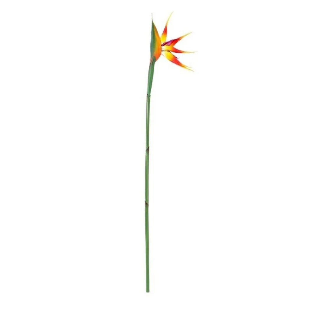plantes artificielles oiseau paradis bouquet fleurs vert jaune orange rouge moderne décoration intérieur maison