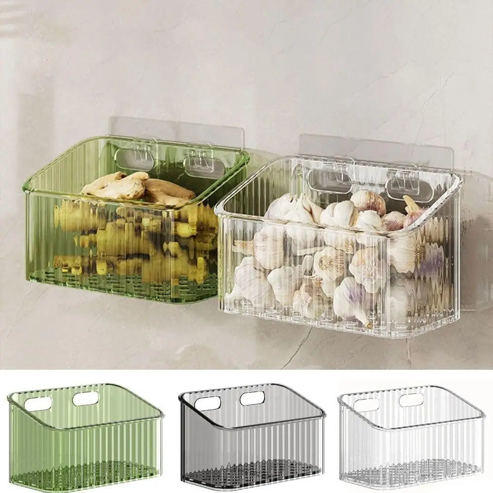 paniers rangement transparents vert clair moderne clips adhésifs poignées minimaliste porte armoire douche cuisine