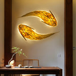 applique murale moderne dorée texture carreaux fixée mur éclairage quotidien led 60cm 70cm 80cm