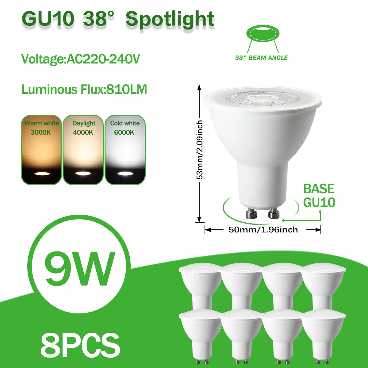 lot ampoules led spot gu11 gu4 blanc éclairage intérieur moderne maison