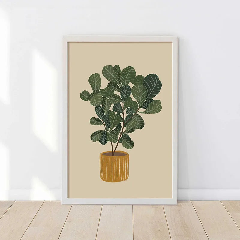 affiches art botaniques illustrations feuilles tropicales moderne intérieur salon chambre verte