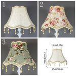 abat jour table vintage floral noir beige doré rose vert damassé translucent shabby chic
