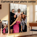 toile d'art personnalisable moderne photo groupe poses cadre bois DIY