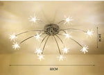 lampe chrome doré moderne étoiles lumineuses transparentes scintillantes led fixations
