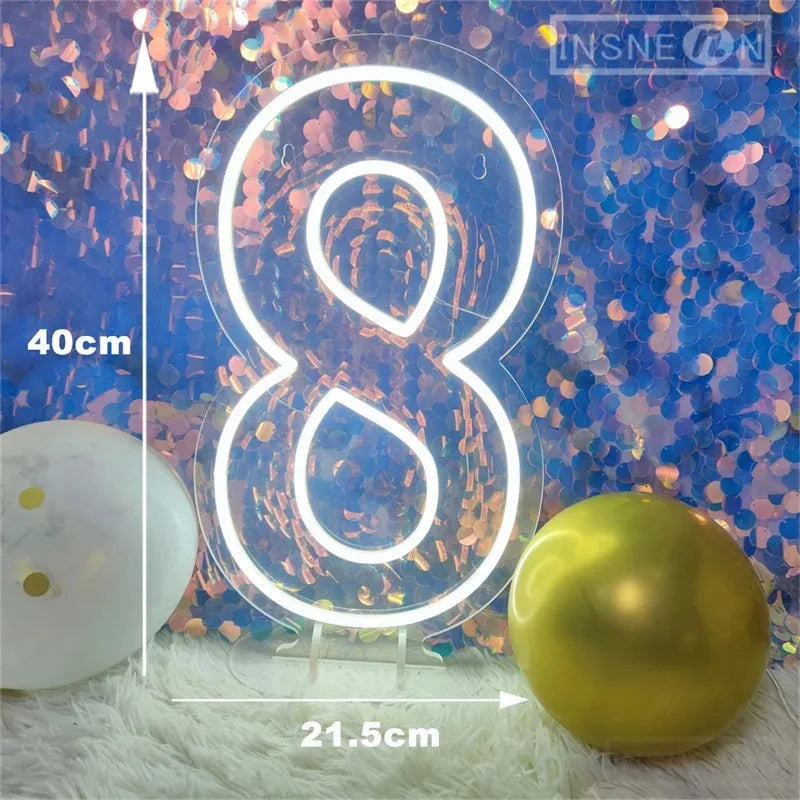 numéros lumineux led blanc transparent moderne minimaliste commutateur usb included kit visserie suspension
