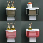 boîte serviettes beige rose moderne adhésive salle bain cuisine organisateur papier toilette opacité texture
