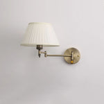 lampe murale or beige abat jour plissé classique éclairage chambre salon vintage led fixée