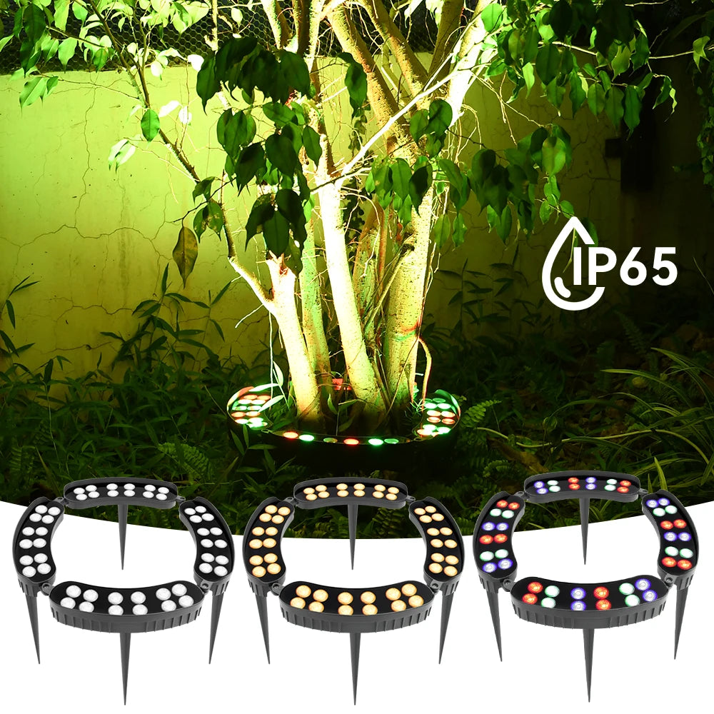 éclairage paysager ip65 led noir moderne câbles connecteurs jardin lumière colorée contemporain