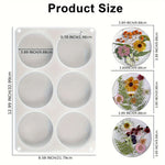 moule silicone coques transparentes fleurs séchées artisanat décoration maison epoxy résine circulaire cavités profondes