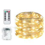 guirlande lumineuse led blanc chaud moderne télécommande étanche adhésif noël fête mariage