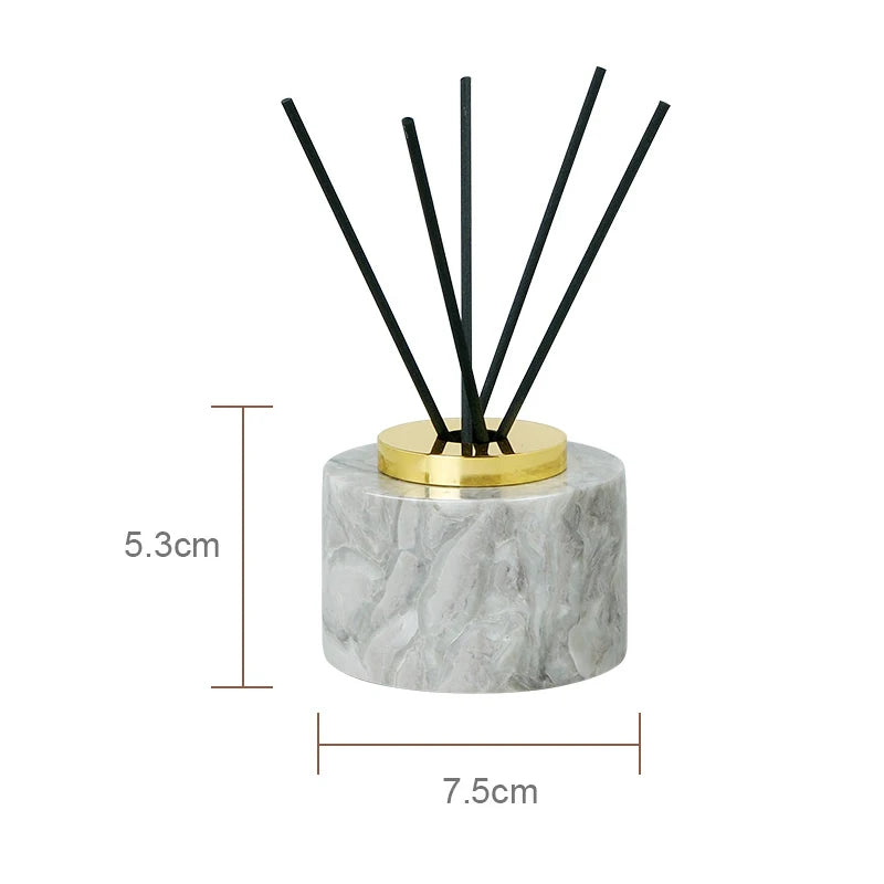 ensemble produits salle bain marbre gris marbré moderne élégant distributeur savon porte gobelets porte
