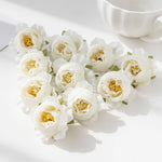 fleurs artificielles pivoine roses feuilles vertes decoration mariage anniversaire intérieur classique multicolore