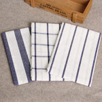 serviettes cuisine coton blanc bleu marine rayures classiqueReusable Washable Table Mat Napkin Dinner