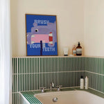 affiche moderne hippopotame dents enfants salle bain décoration maison 20x30cm 30x40cm 40x50cm 50x70cm