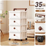 meuble rangement tiroirs roues blanc moderne rayures grises