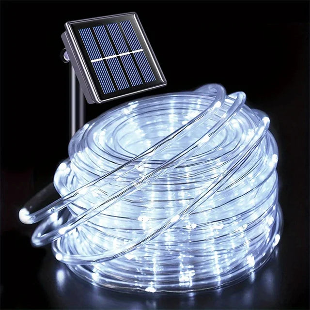 guirlande lumineuse solaire 200 led multicolore moderne 20m ip65