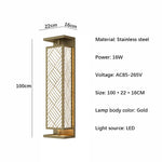 appliques murales modernes or noir blanc éclairage led ip65 résistant l'eauextérieur fixations