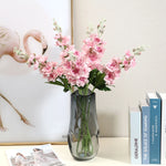 bouquet artificiel fleurs simples rose blanc vert vase décoration moderne mariageintérieur
