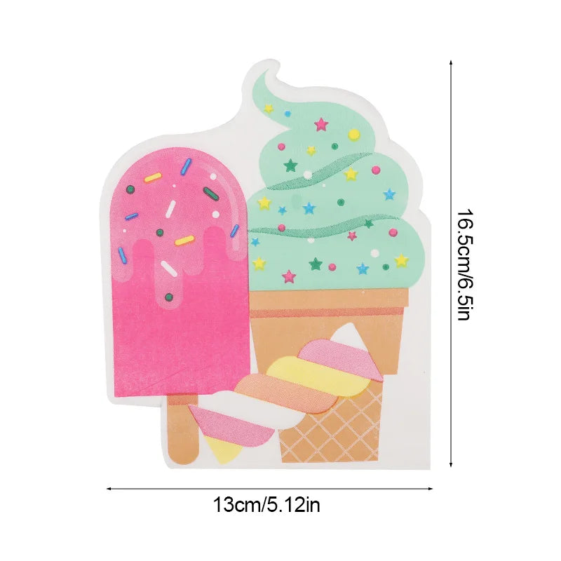 serviettes papier motif tropical festives anniversaire mariage fete cocotier fleurs glacées donuts