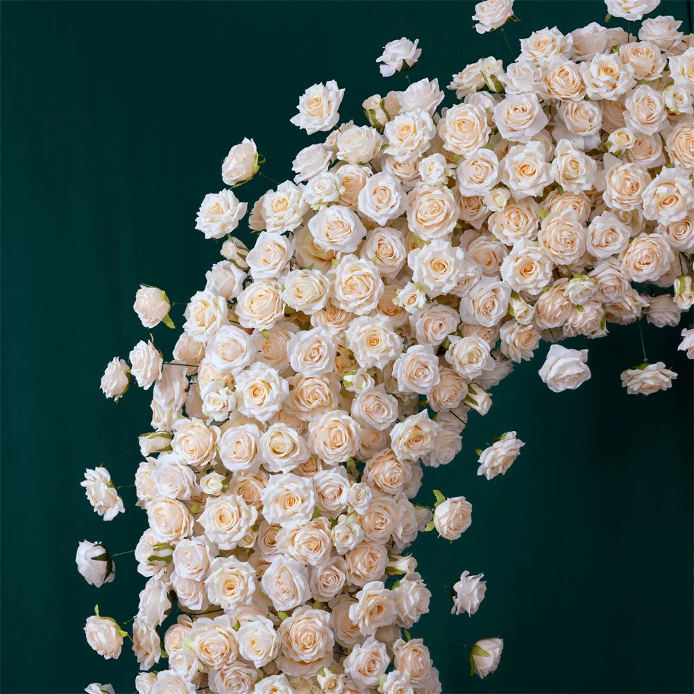 décoration événement romantique mariage cœur fleurs roses artificielles enseigne lumineuse better togetherextérieur