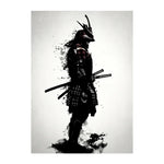 toile d'art samouraï noir blanc contemporain clips décoration intérieure affiche photo murale sans cadre