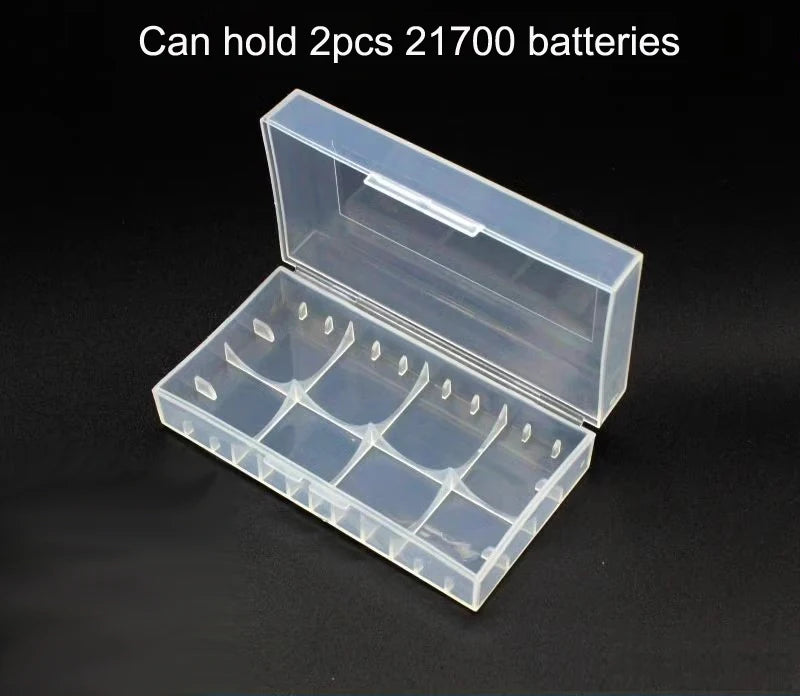 boîtes rangement piles rechargeables transparentes clips protection pratique fonctionnelle