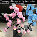 arbre lumineux décoratif rose fleurs modernes chambre usb veilleuse minimaliste branches noires