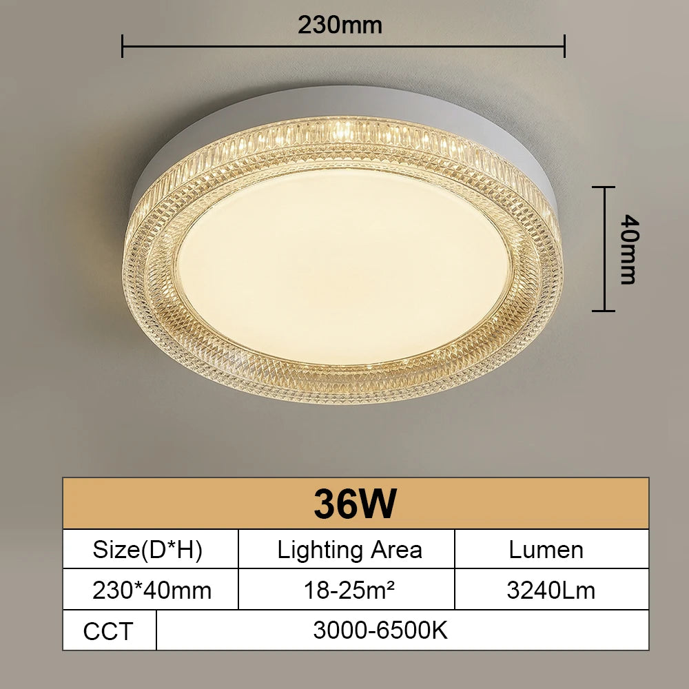 lampe moderne blanc motifs géométriques 48w 36w 24w led 90260v interrupteur tactile