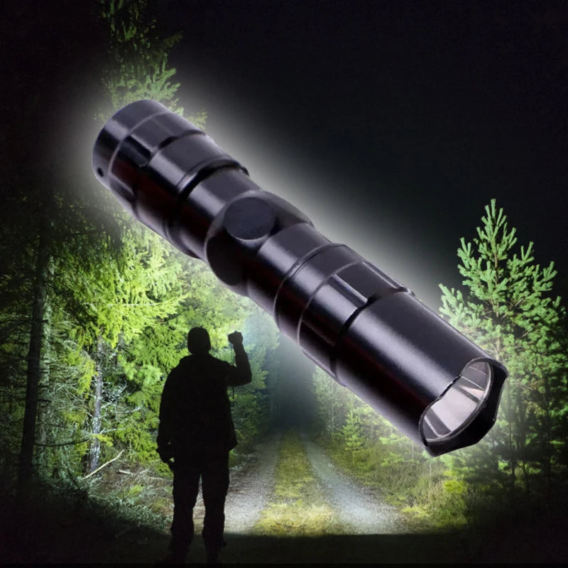 lampe torche led noire portable rechargeable annuaire porte clefs moderne campingextérieur