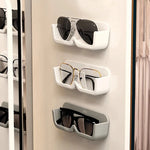 porte lunettes mural blanc gris transparent adhésif moderne minimaliste rangement plastique respectueux environnement