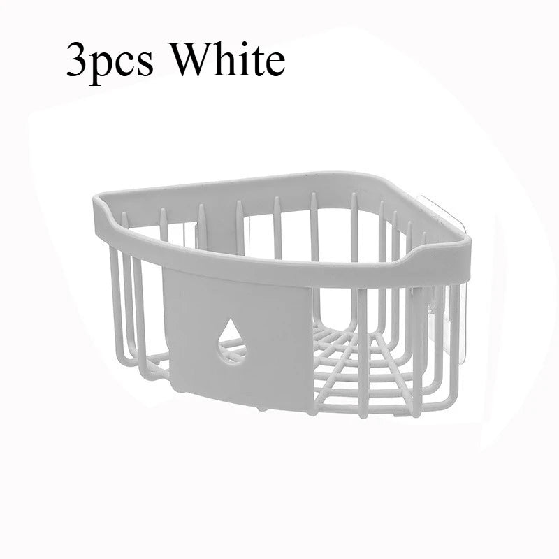 étagère rangement moderne rose pâle support mural adhésif simple structure mailles