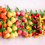 décoration murale guirlande fruits artificiels moderne réaliste clips vert rouge jauneintérieur