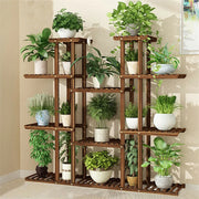 Support de plantes en bois à 11 niveaux pour décoration intérieure et extérieure - Ombre Interieur