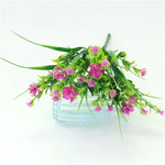 bouquet artificiel moderne fleurs blanches violettes jaunes ornement maison extérieur noël anniversaire mariage