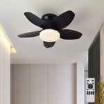 ventilateur lumière intégrée télécommande lames bois naturel abat jour blanc minimaliste rechargeable