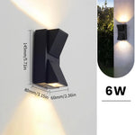 applique murale moderne led noir résistante intérieur extérieur 85265V ip65
