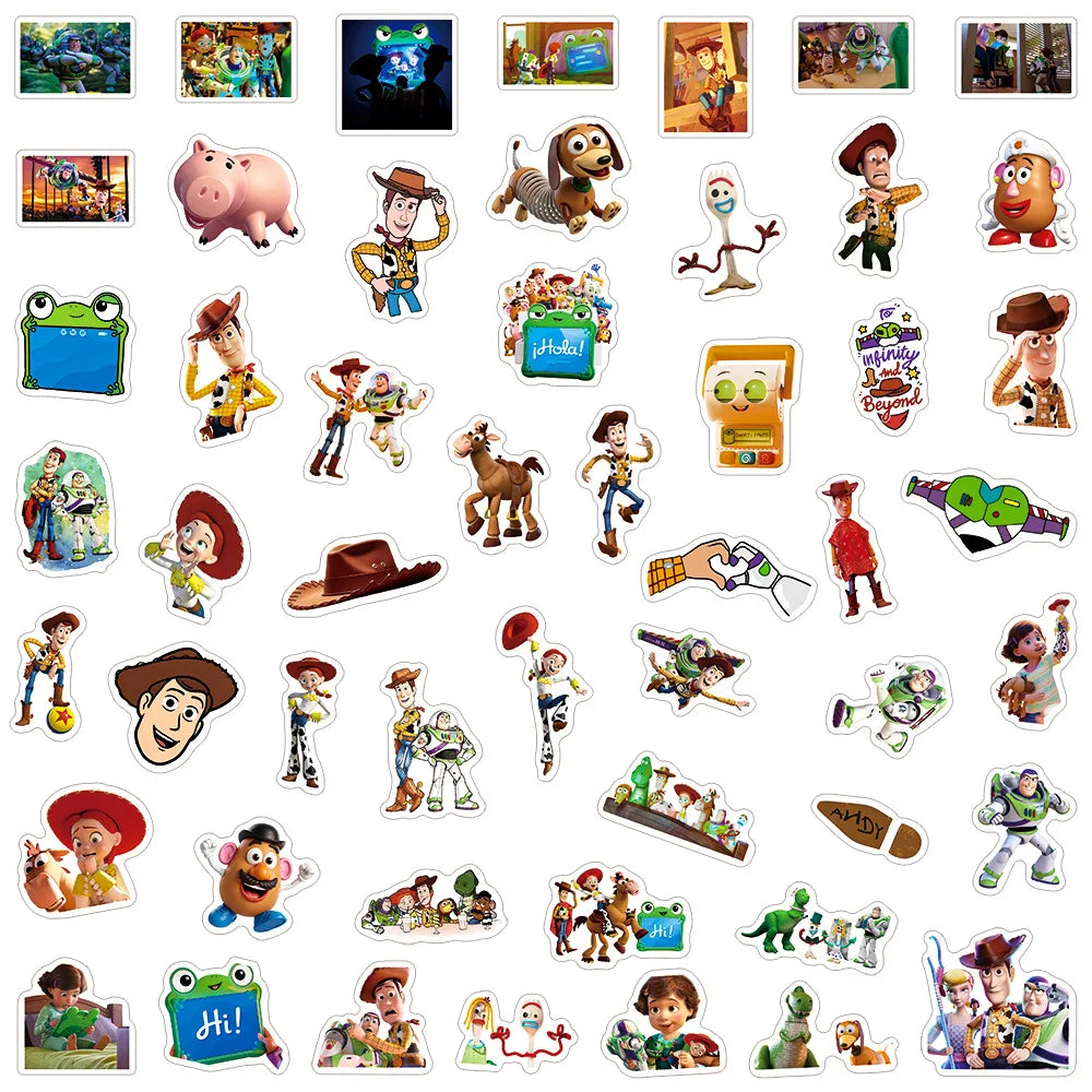 sticker multicolore cartoon personnages films set 10 30 50 pièces décoration diy