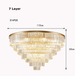 lustre moderne élégant doré transparent prismes géométriques câble led chambre salle mangerhôtel