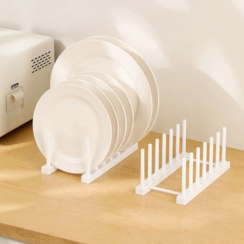 support assiettes blanc moderne rangement vaisselle cuisine organiser stockage multifonction plastique