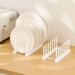 support assiettes blanc moderne rangement vaisselle cuisine organiser stockage multifonction plastique