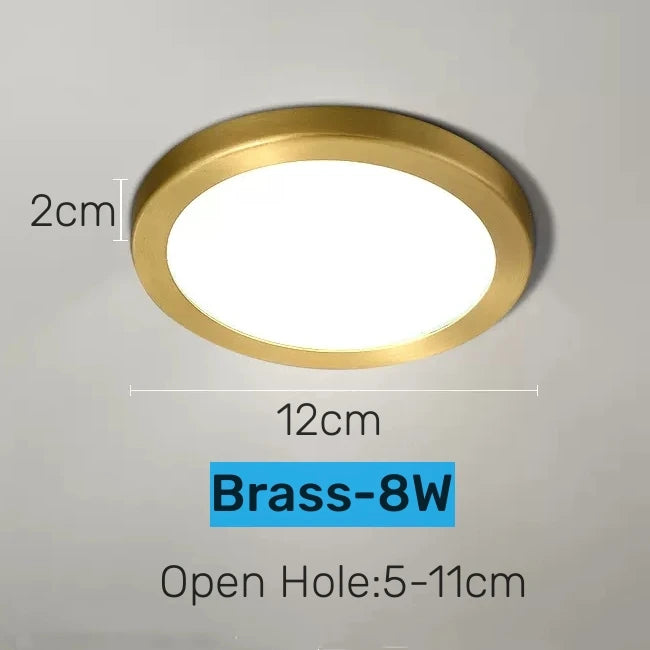 Spot LED Or Noir Cuivre Rond Lisse Éclairage Cuisine Moderne Boucle Ajustable Câbles